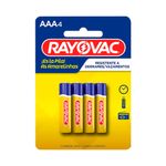 Pilha AAA Rayovac As Amarelinhas Palito 4 Unidades 1,5V