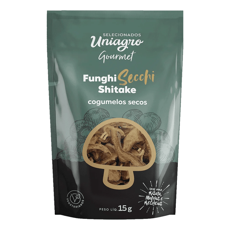Cogumelo Shiitake Seco Uniagro Gourmet Sachê 15g