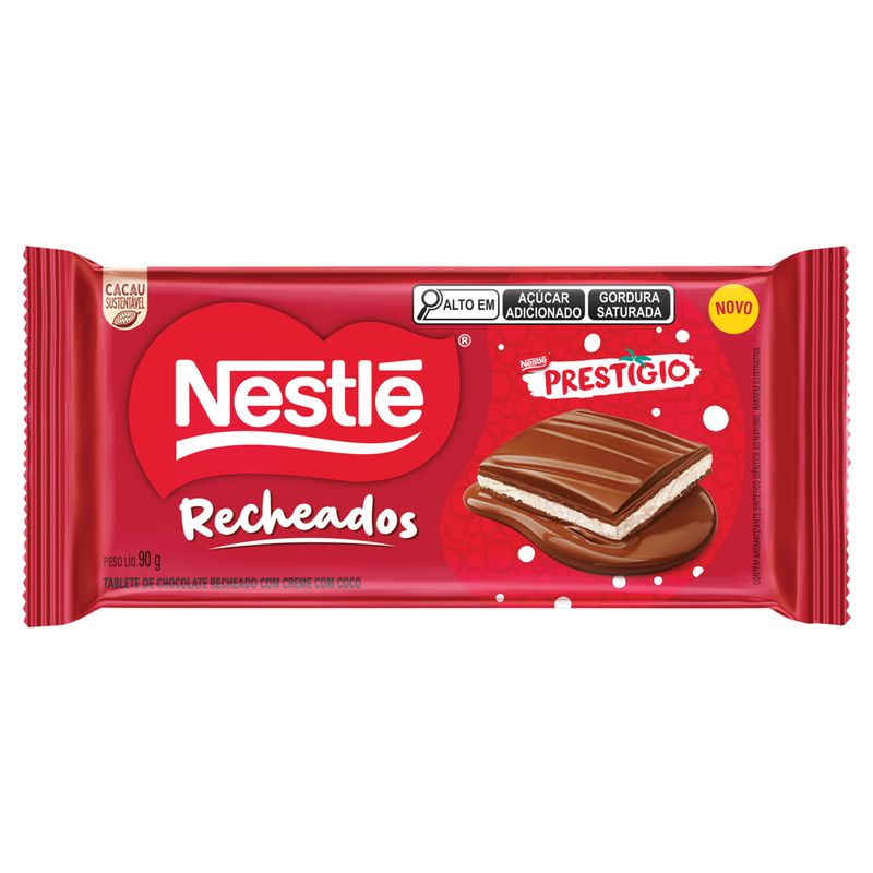 Chocolate Prestígio Nestlé Recheados Pacote 90g