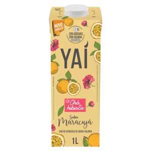 Chá Hibisco e Maracujá Zero Açúcar Yaí Caixa 1l