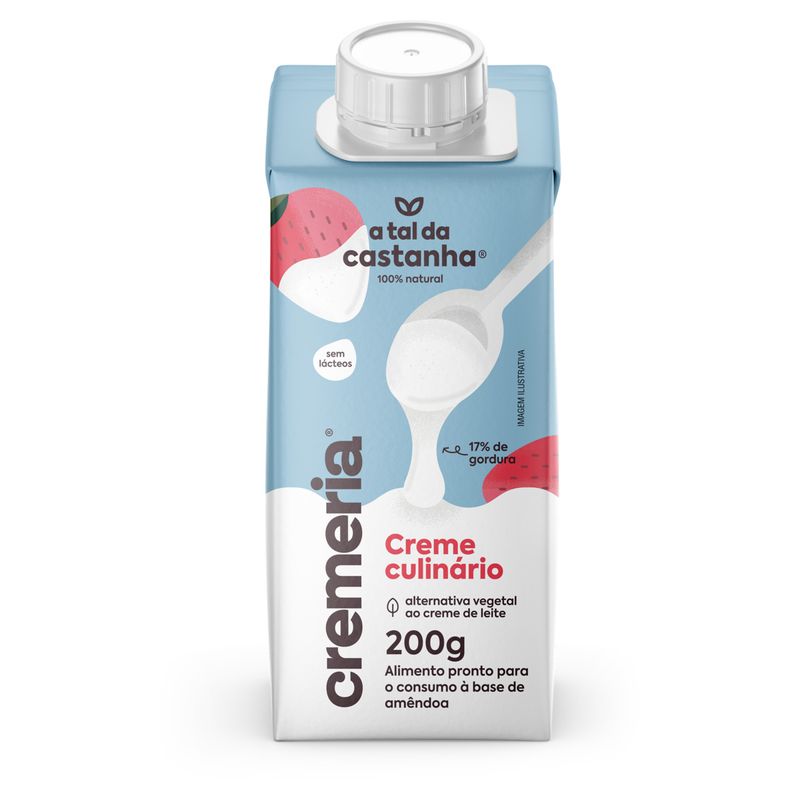 Creme Culinário com Amêndoas A Tal da Castanha Cremeria Caixa 200g