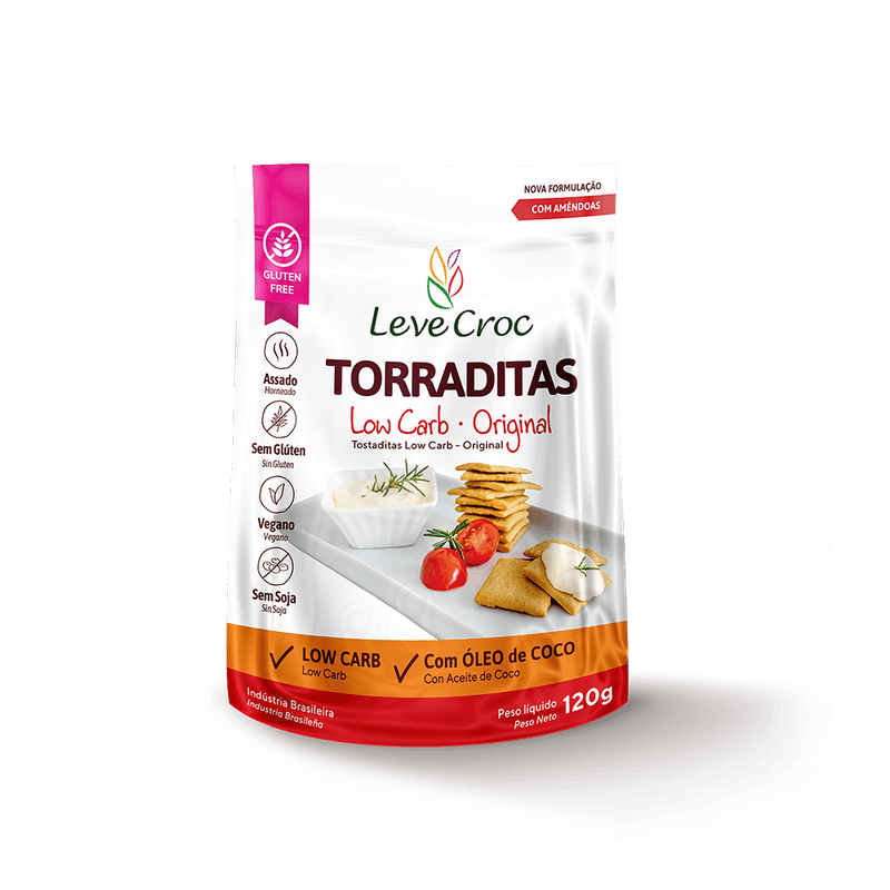 Torraditas Low Carb Original Leve Croc Pacote 120g