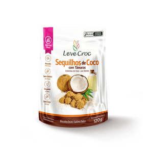 Biscoito Doce Sequilhos de Coco Com Tâmaras Leve Croc Pacote 120g