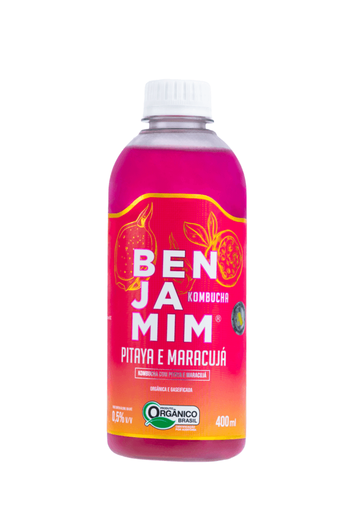 Kombucha de Pitaya e Maracuja Benjamim  GF 400ml