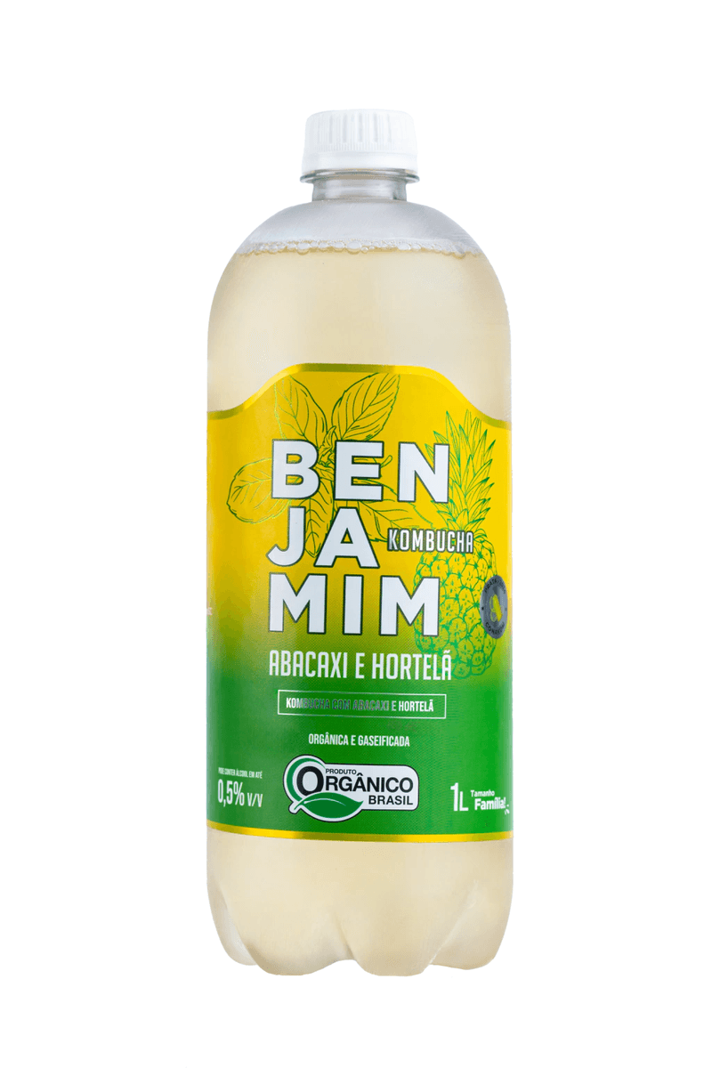 Kombucha de Abacaxi e Hortela Benjamim  GF 1litro