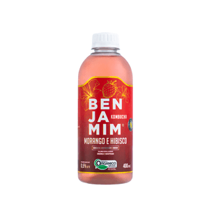 Kombucha de Morango e Hibisco Benjamim  GF 400ml