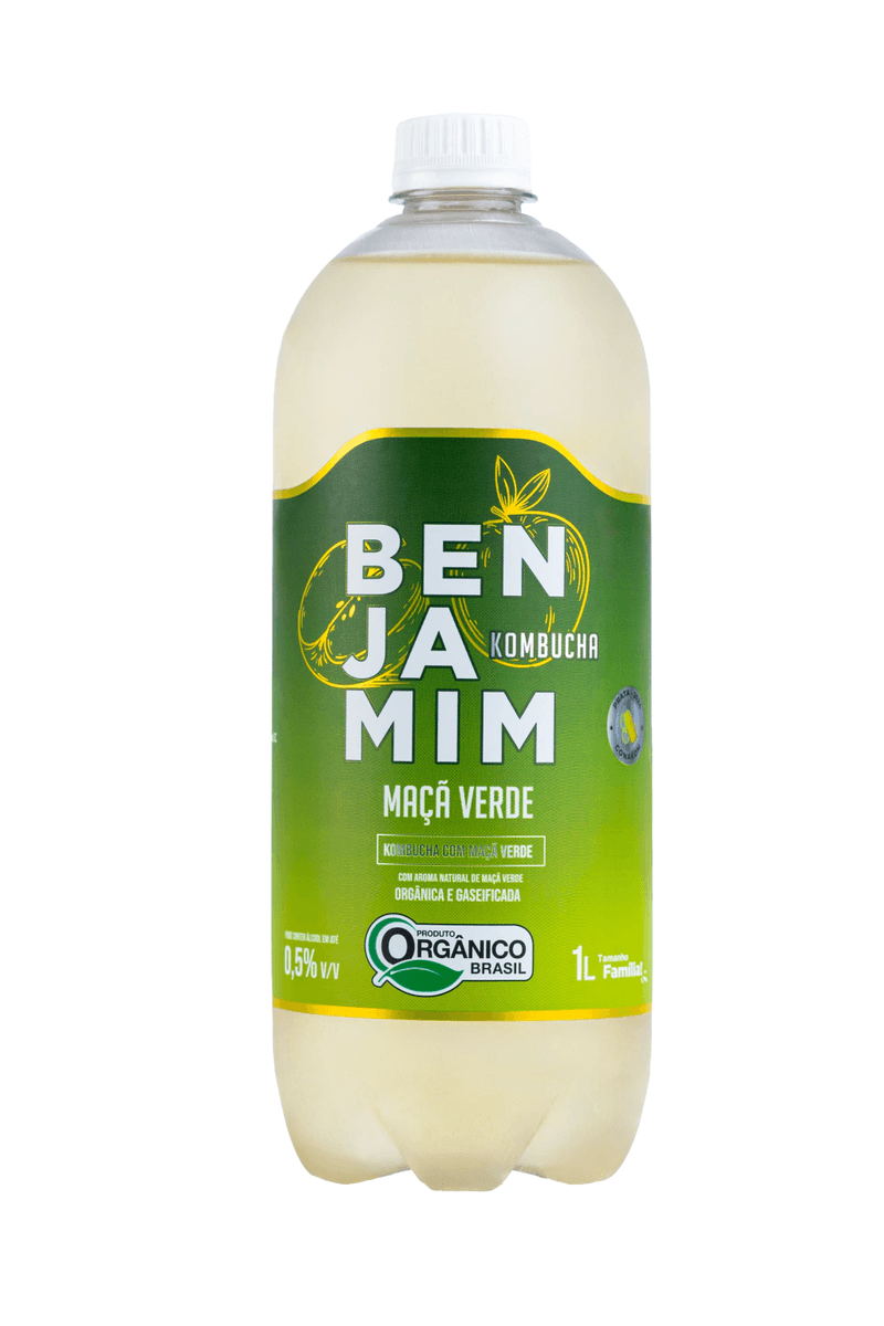 Kombucha de Maçã Verde Benjamim  Garrafa 1litro