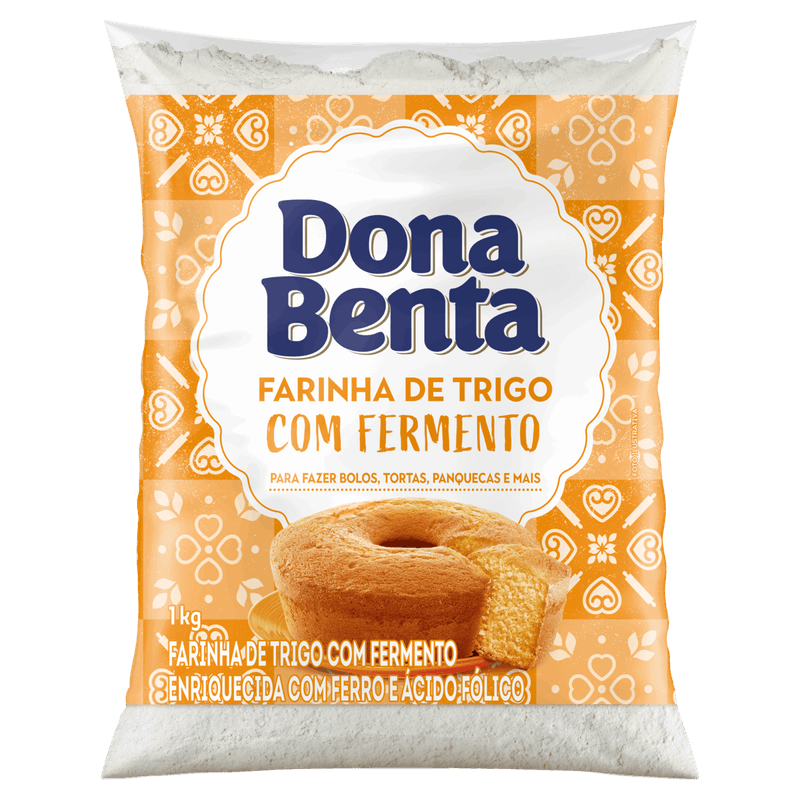 Farinha de Trigo com Fermento Dona Benta Pacote 1kg
