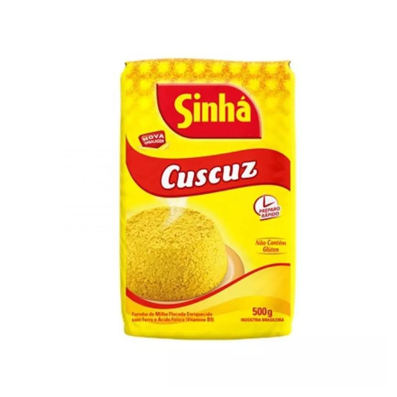 Farinha de Milho Flocada para Cuscuz Sinhá Pacote 500g
