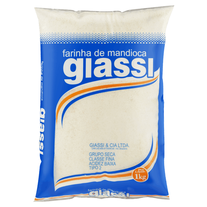 Farinha de Mandioca Tipo 2 Giassi Pacote 1kg