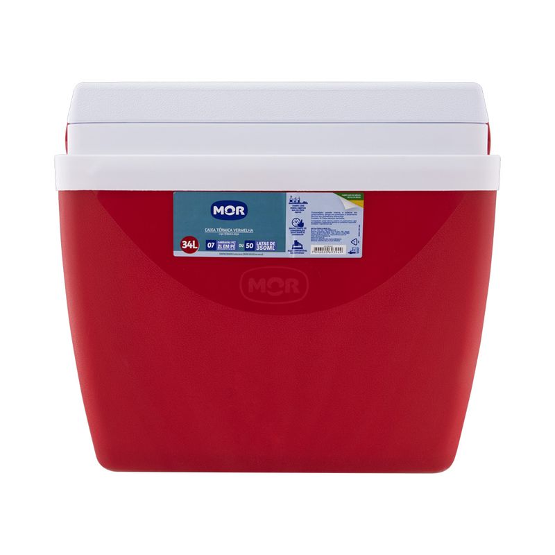 Caixa Térmica Vermelha 34l Mor