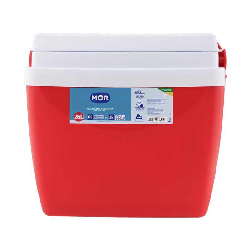 Caixa Térmica Vermelha 26l Mor