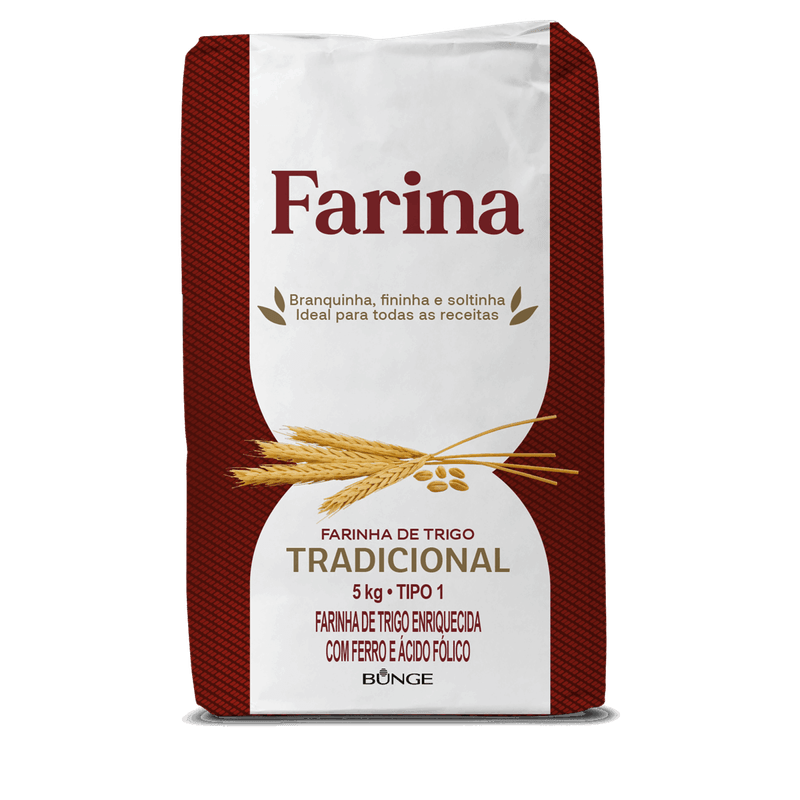 Farinha de Trigo Tipo 1 Tradicional Farina Pacote 5kg