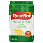 Farinha de Trigo Tipo 1 Roseflor Pacote 1kg
