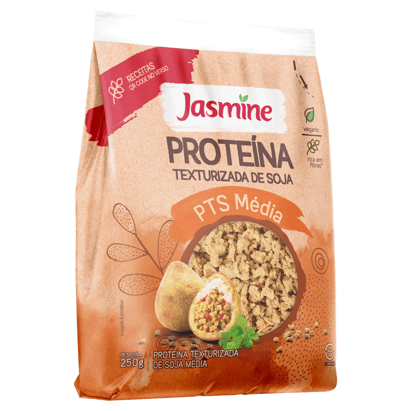 Proteína Texturizada de Soja Média Integral Jasmine Pacote 250g