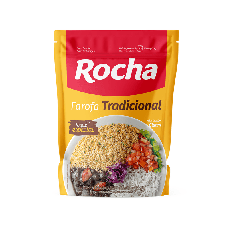 Farofa de Mandioca com Pimenta Tradicional Rocha Alimentos Pacote 250g