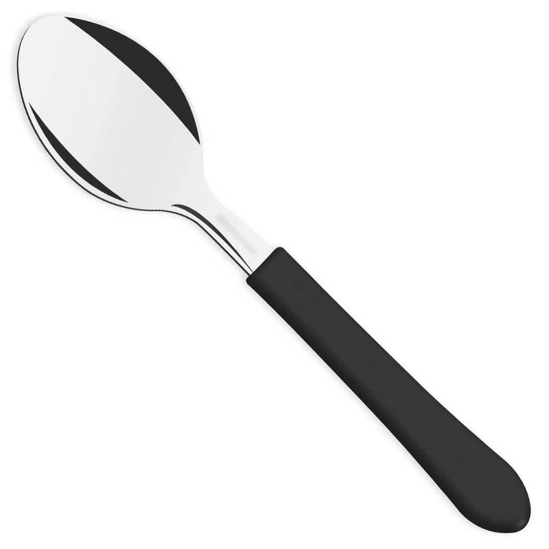 Colher Tramontina Mesa Leme preta  av  1un