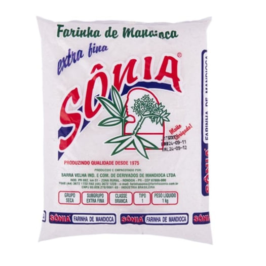 Farinha de Mandioca Tipo 1 Sônia Pacote 1kg