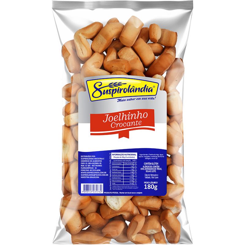 Biscoito Suspirolândia Joelhinho Crocante Pacote 180gr