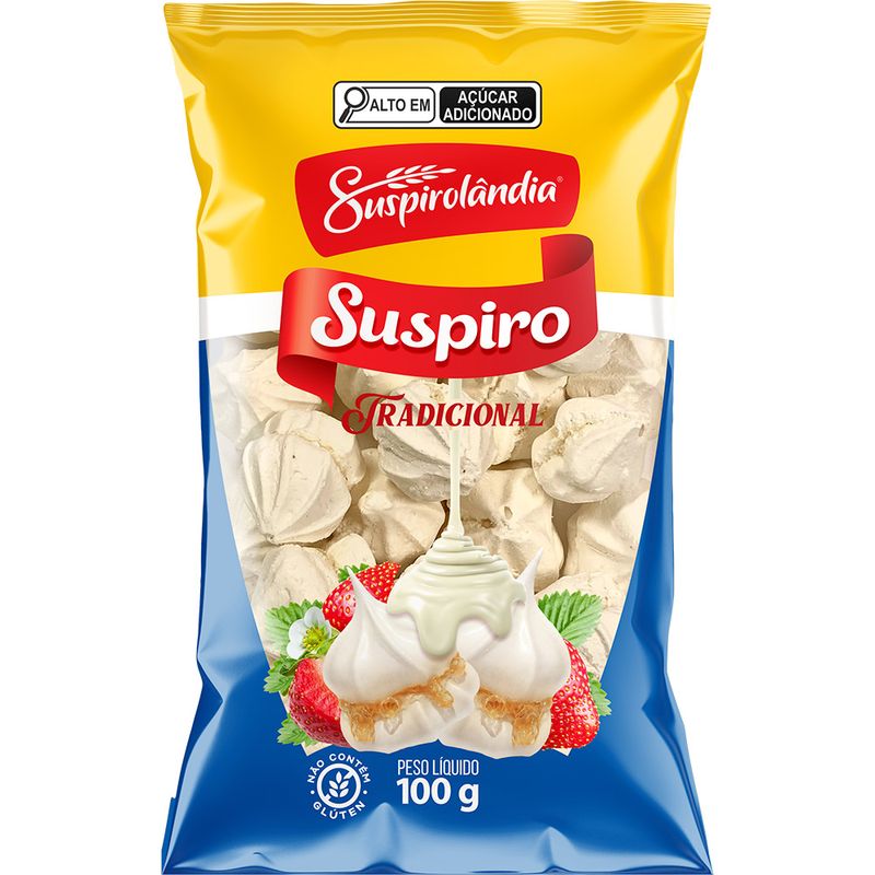 Suspiro Tradicional Suspirolândia Pacote 100g