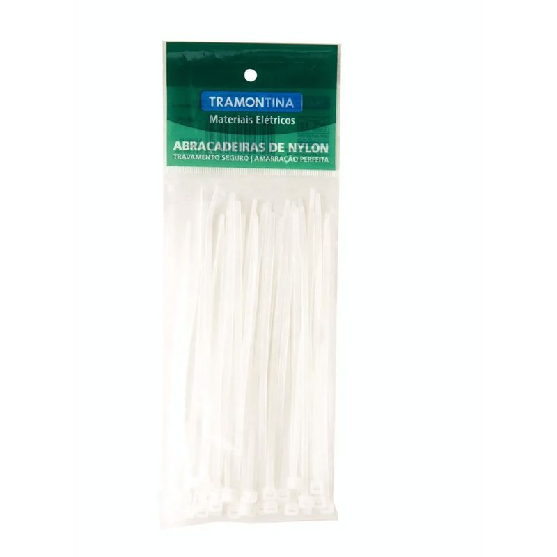 Abraçadeira Tramontina Nylon Branca ct 30un