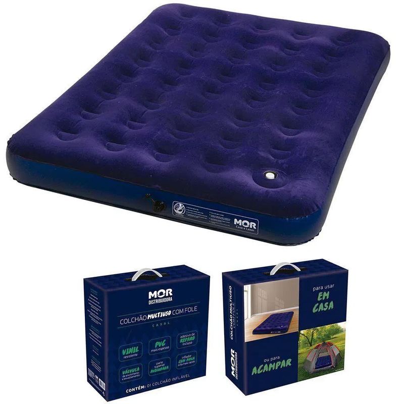 Colchao Mor Inflavel Casal com Inflador 1un