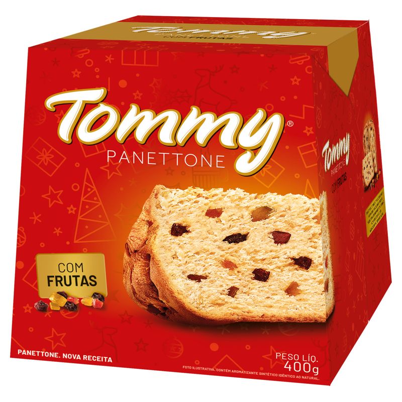 Panettone com Frutas Tommy Caixa 400g