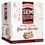 Panettone com Gotas de Chocolate sem Gluten Zero Lactose Wickbold Caixa 300gramas