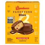 Pedaços de Panettone Cobertura Chocolate ao Leite Bauducco Bites Caixa 107g