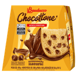 Panettone com Gotas de Chocolate Cobertura Chocolate Bauducco Chocottone Caixa 450g