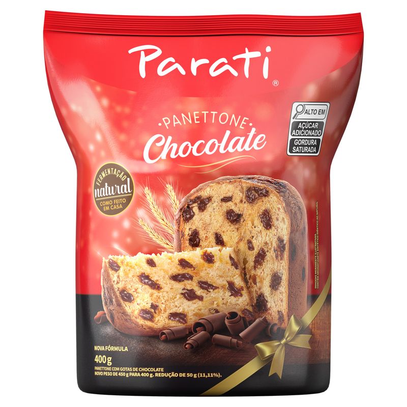 Panettone com Gotas de Chocolate Parati Pacote 400g