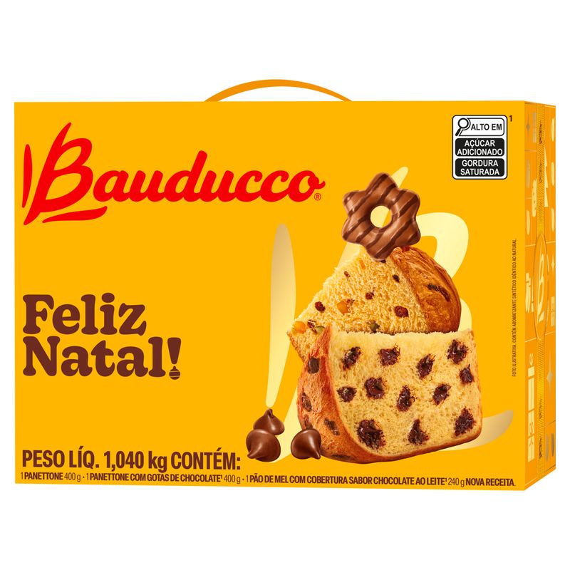 Cesta de Natal Bauducco Caixa 1,04kg 3 Unidades