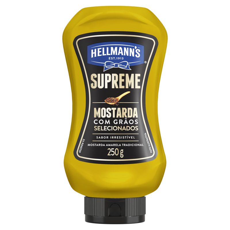 Mostarda Amarela Tradicional Hellmann's Supreme Squeeze 250g