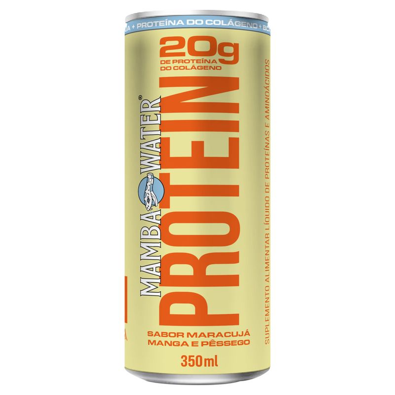 Suplemento Alimentar Líquido Maracujá, Manga e Pêssego Mamba Water Protein Lata 350ml