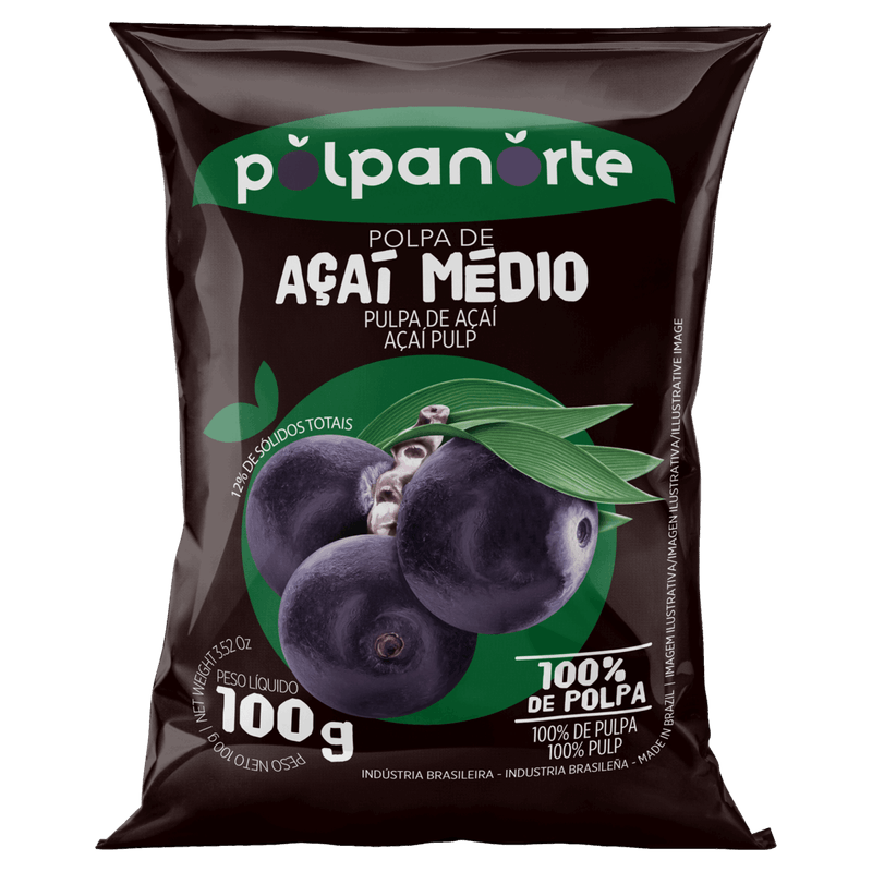 Polpa de Fruta Açaí Polpanorte Pacote 100g