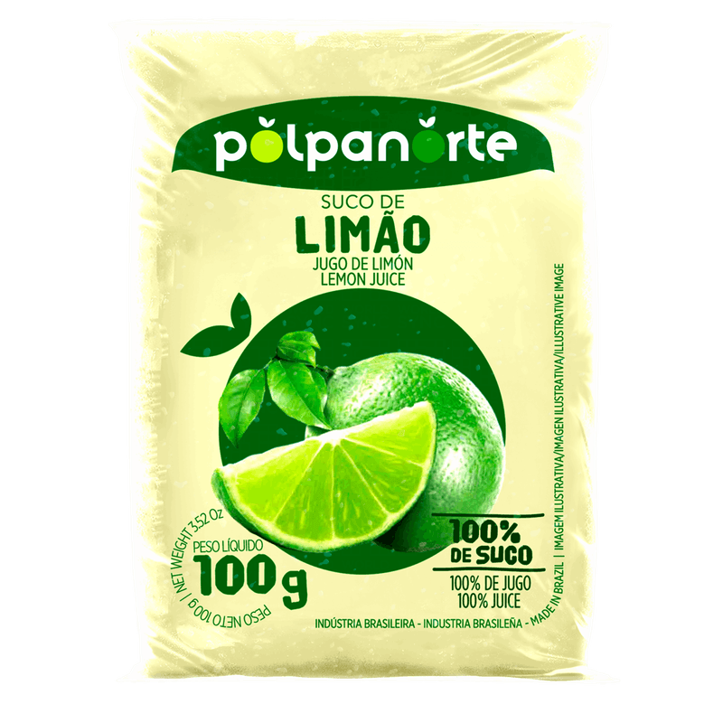 Polpa de Fruta Suco de Limão Polpanorte Pacote 100g