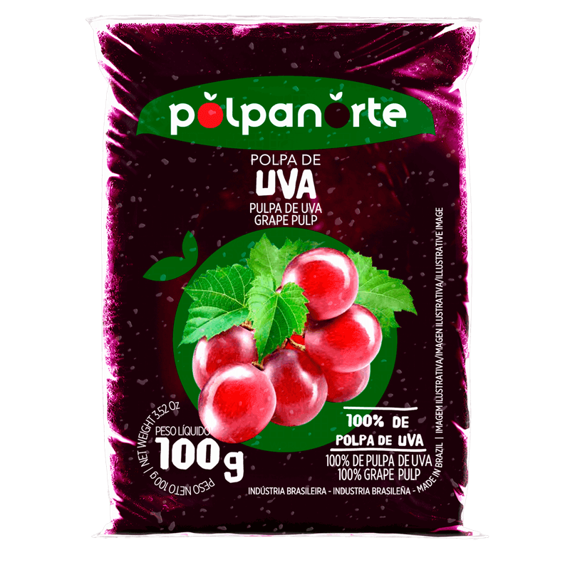 Polpa de Fruta Uva Polpanorte Pacote 100g