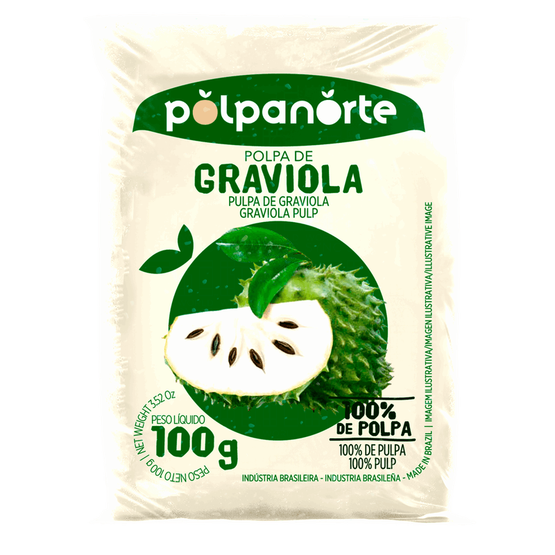 Polpa de Fruta Graviola Polpanorte Pacote 100g