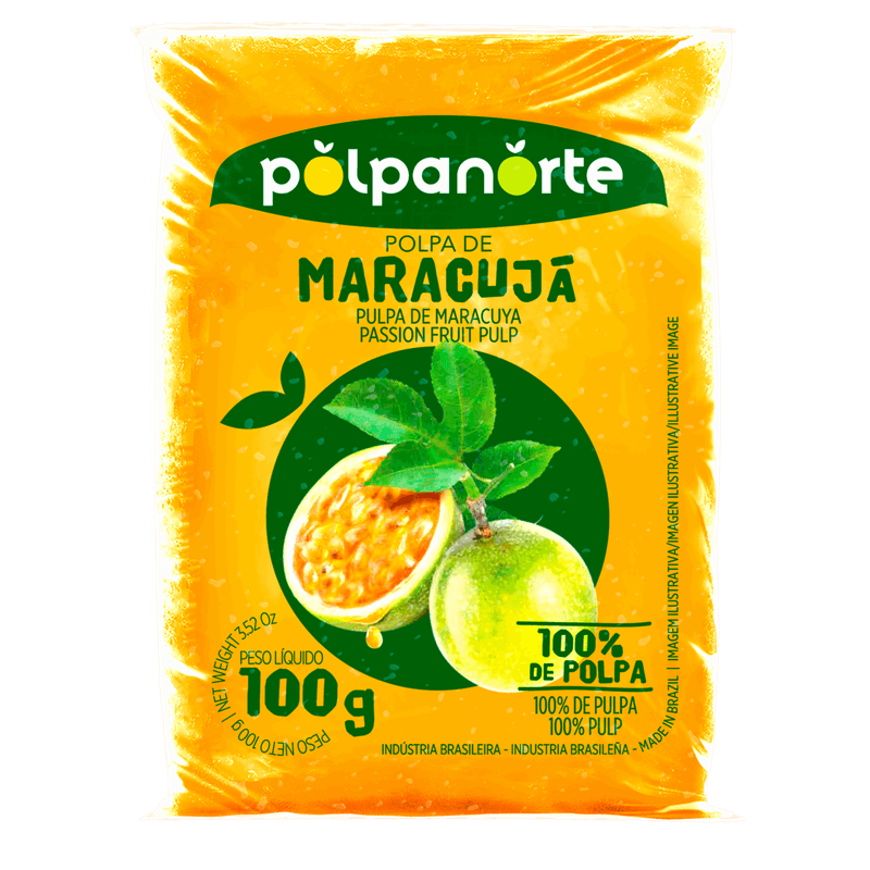 Polpa de Fruta Maracujá Polpanorte Pacote 100g