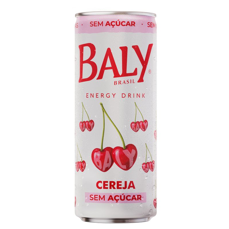 Energético Cereja Zero Açúcar Baly Lata 250ml