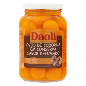 Ovos De Codorna Daoli Em Conserva Sabor Defumado Vidro 300g