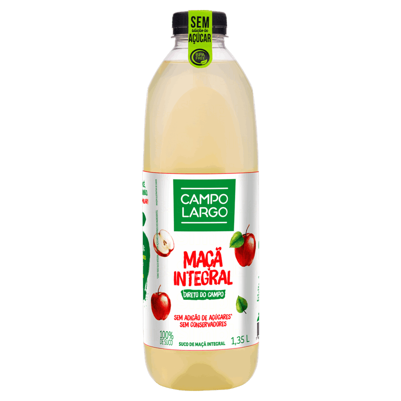 Suco Integral Maçã Campo Largo Garrafa 1,35l