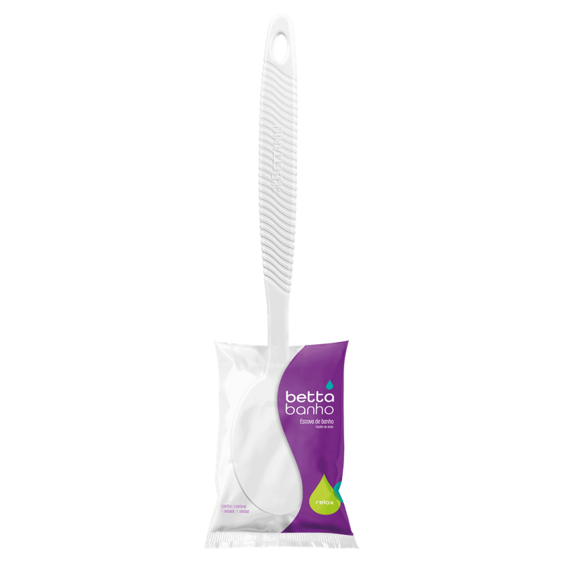 Escova Plástica para Banho Branca Bettabanho Relax
