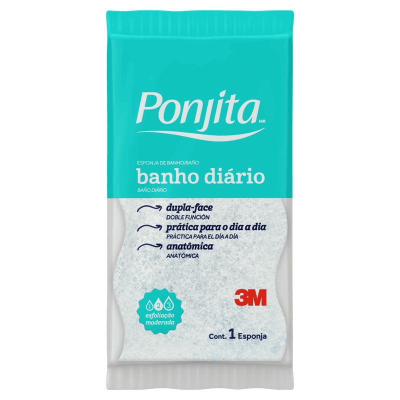 Esponja para Banho Dupla Face Anatômica Ponjita