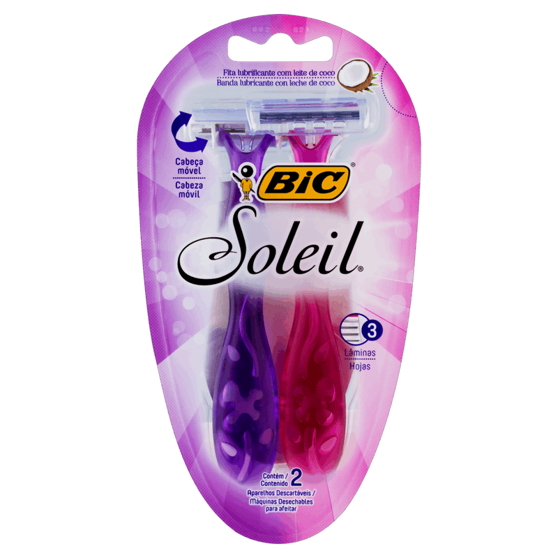 Aparelho Descartável para Barbear Bic Soleil 2 Unidades