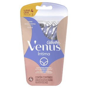 Aparelho Descartável para Depilar Gillette Venus Leve 4 Pague 3 Unidades