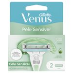 Carga de Aparelho para Depilar Pele Sensível Gillette Venus 2 Unidades