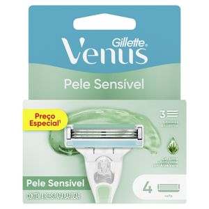 Carga de Aparelho para Depilar Pele Sensível Gillette Venus 4 Unidades