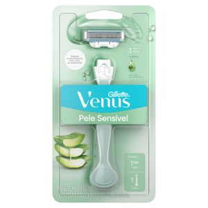 Aparelho Recarregável e Carga para Depilar Pele Sensível Gillette Venus
