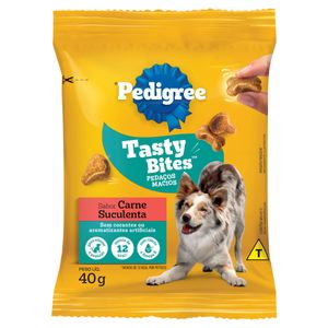 Petisco Pedigree Cães Adultos Sabor Carne Tasty Bites Pacote 40g